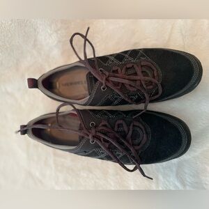 Merrell Women’s Mimosa Glee Black Suede Leather Walking Shoes